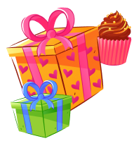 Kids birthday party gifts and cupcake - book a children's art party in Cedar Park and Austin