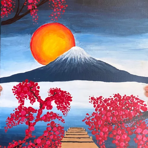 3 Musketeers – Sketching, Canvas & Fabric student artwork at Nili's Art Studio, Cedar Park