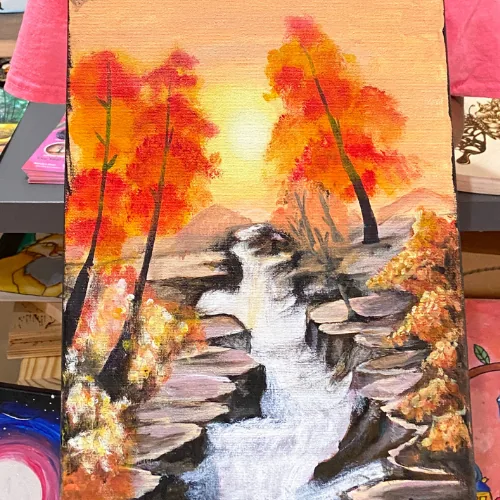 October Fall Camp student artwork at Nili's Art Studio, Cedar Park