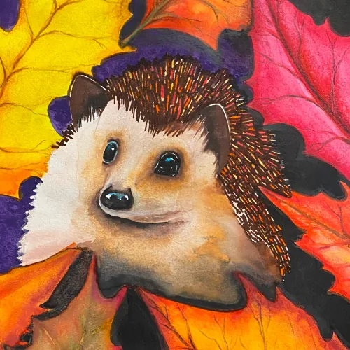 October Fall Camp student artwork at Nili's Art Studio, Cedar Park